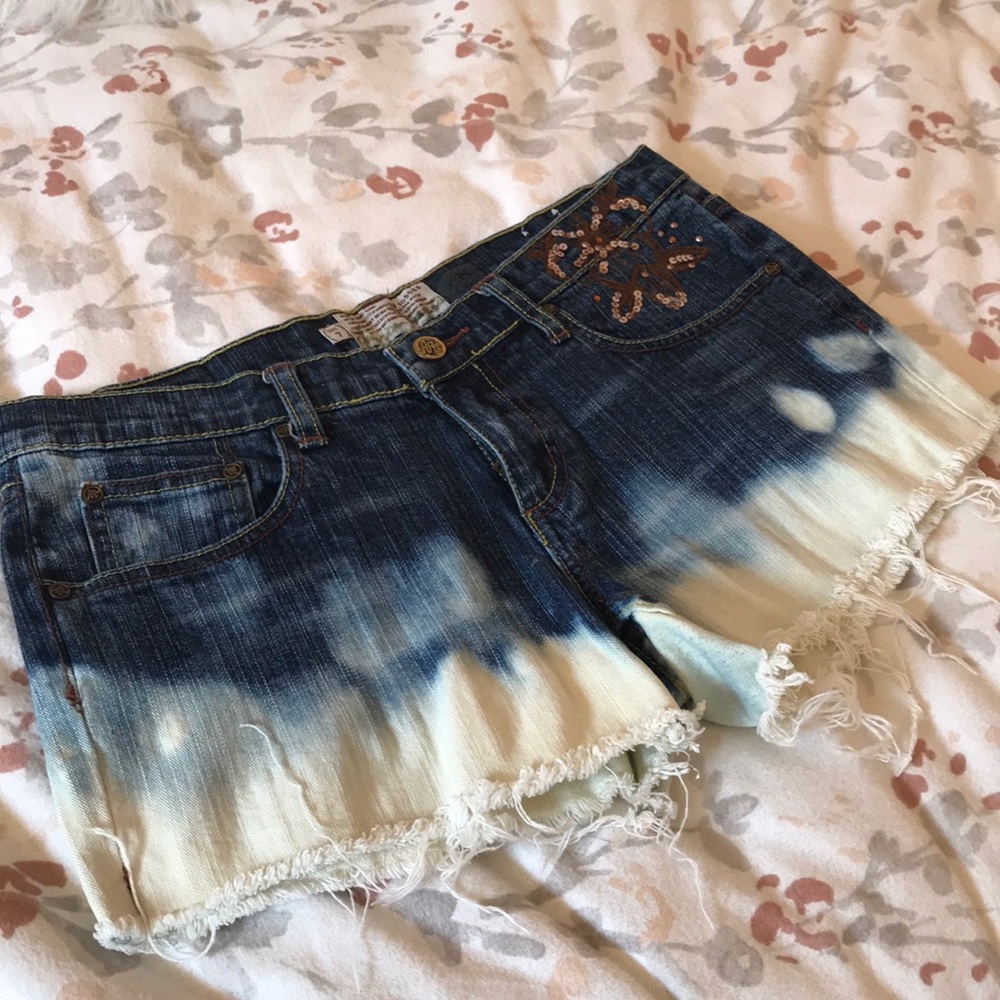 Distressed Denim Shorts